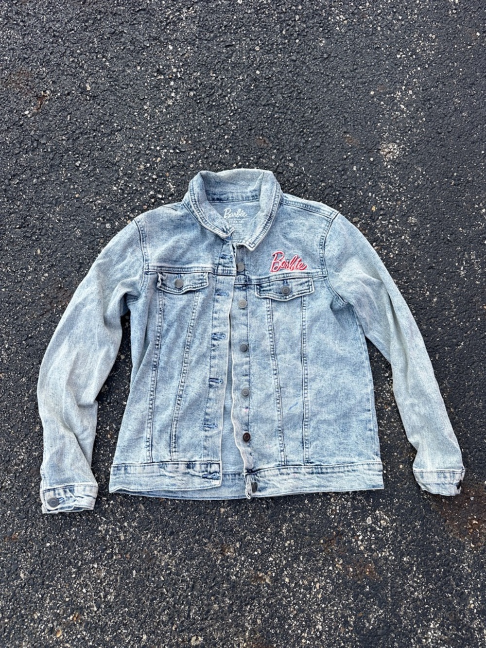 Barbie Light Blue Denim Jacket with Pink Logo
